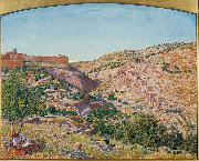 Thomas Seddon Jerusalem and the Valley of Jehoshaphat from the Hill of Evil Counsel USA oil painting artist